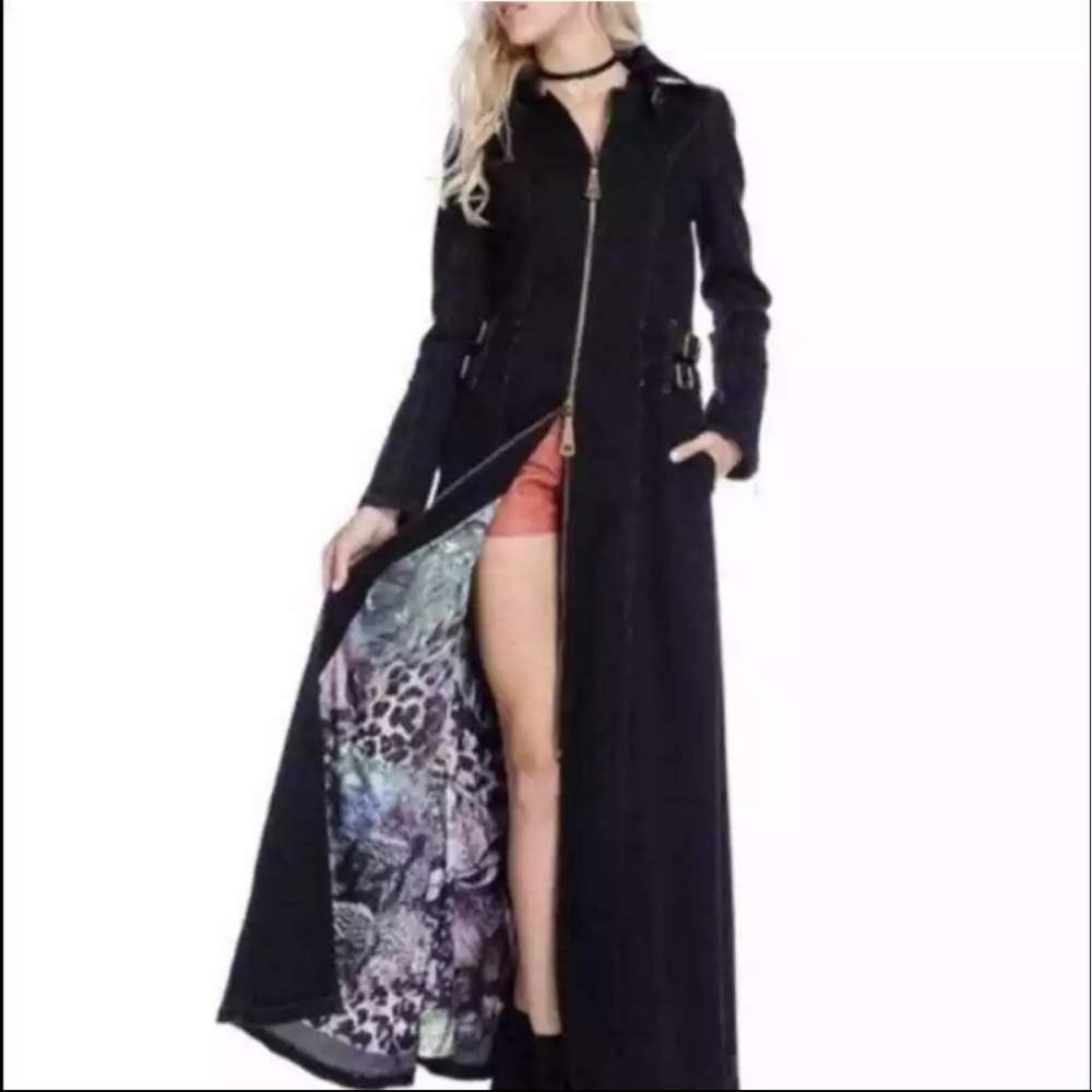 Tov Holy Denim Floor Length Coat